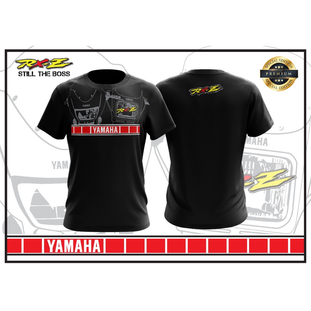 山葉 [Ready Stock] Baju Motor T 恤 Yamaha RXZ 限量摩托車襯衫