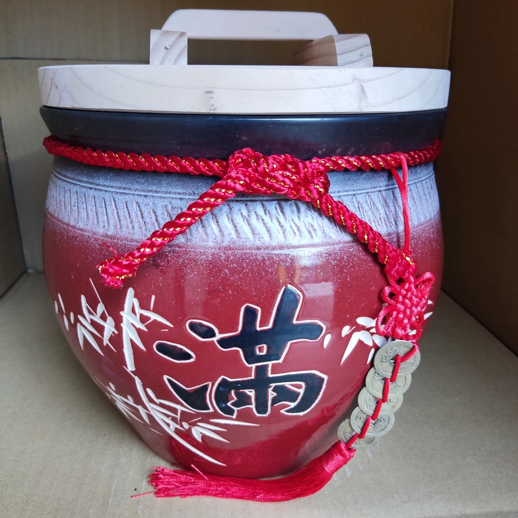 【鵬宗小舖】  紅滿 10斤960元   米甕  100%台灣製 米缸 米桶 陶瓷米缸 聚寶盆
