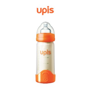 韓國UPIS 拋棄式奶瓶-250ml 橘色 外出攜帶方便