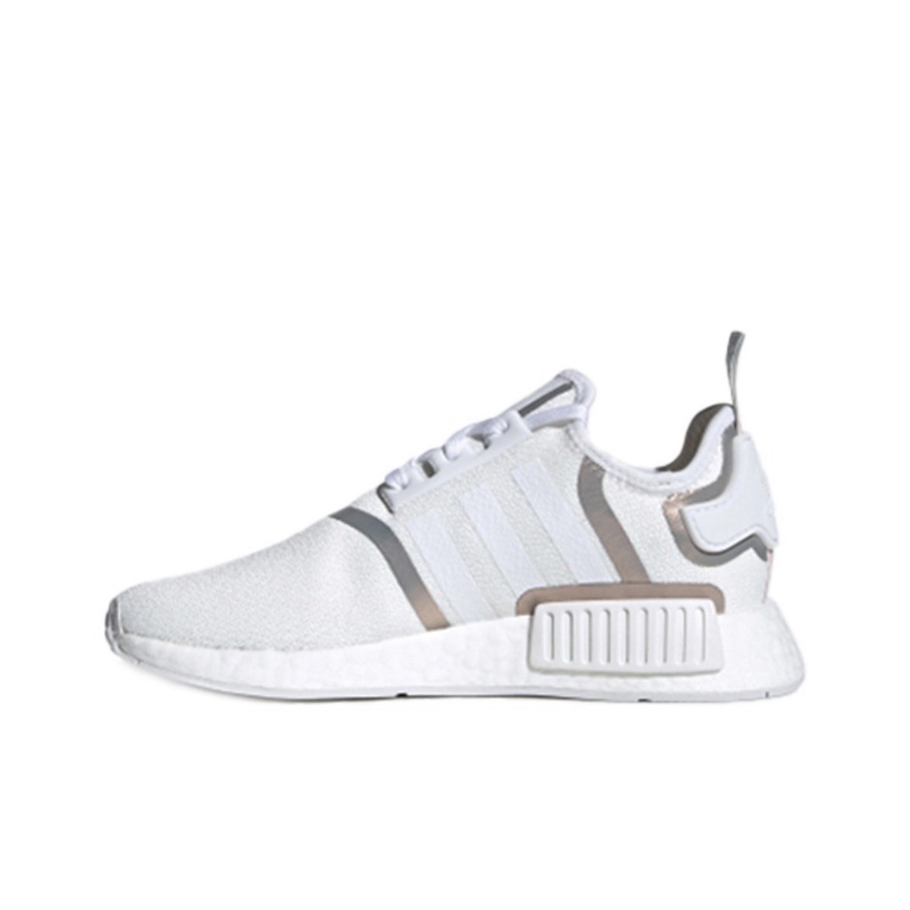 【PON】現貨秒發 Adidas Originals NMD R1 白玫瑰金 白金 白色 編織 女 休閒鞋 FV1797