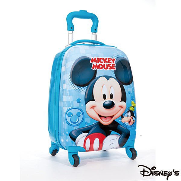 DISNEY 迪士尼 MICKY 米老鼠 米奇 16吋 方形 旅行箱 行李箱 淺藍 CN00H01LB