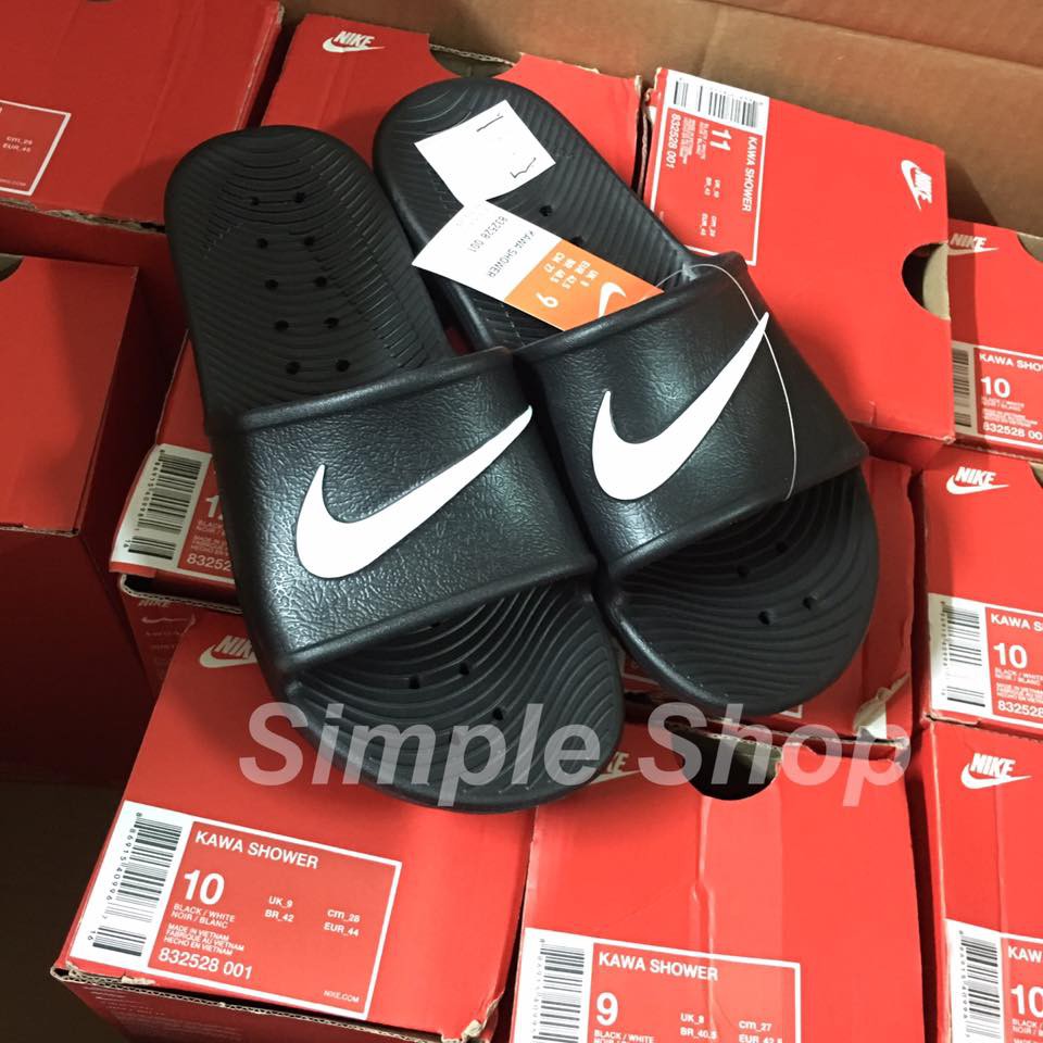 【Simple Shop】Nike Kawa 防水拖鞋 NIKE防水拖鞋 大勾 運動拖鞋 黑白 832528-001