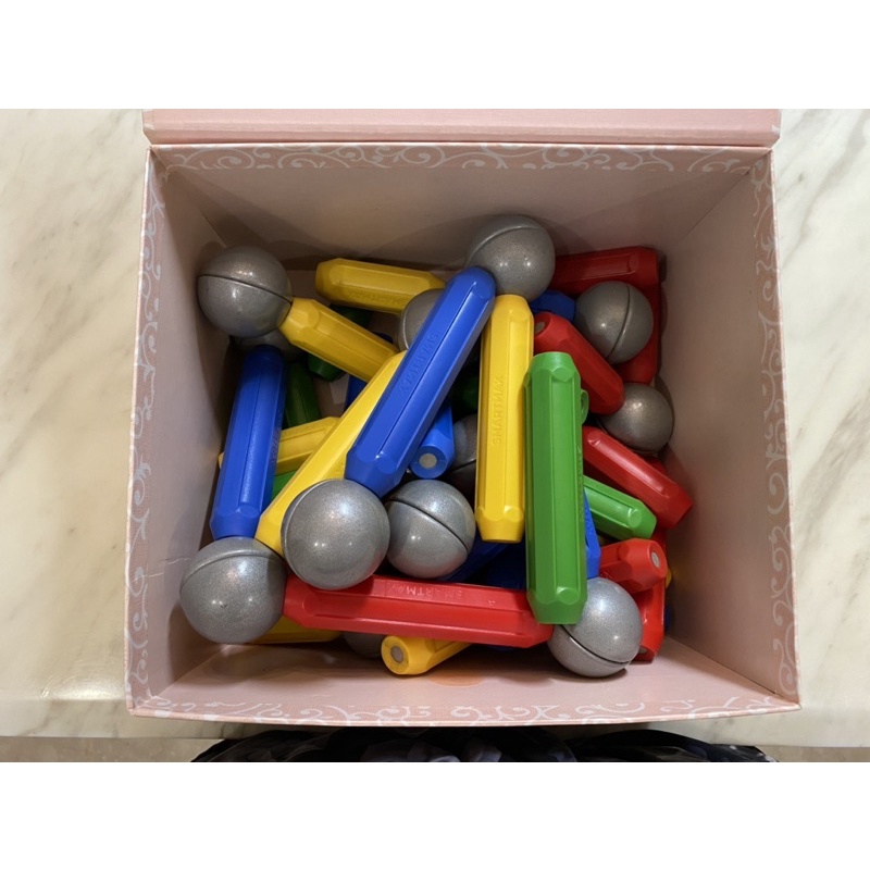 Smartmax 磁鐵球 磁力棒 空間建構 教具 二手 數學 幼教 資優 益智學習