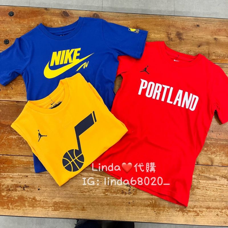 Linda❤️代購 Nike NBA 球衣 球隊 童裝 女 勇士隊 波特蘭 拓荒者 jazz 爵士隊 短袖 T恤