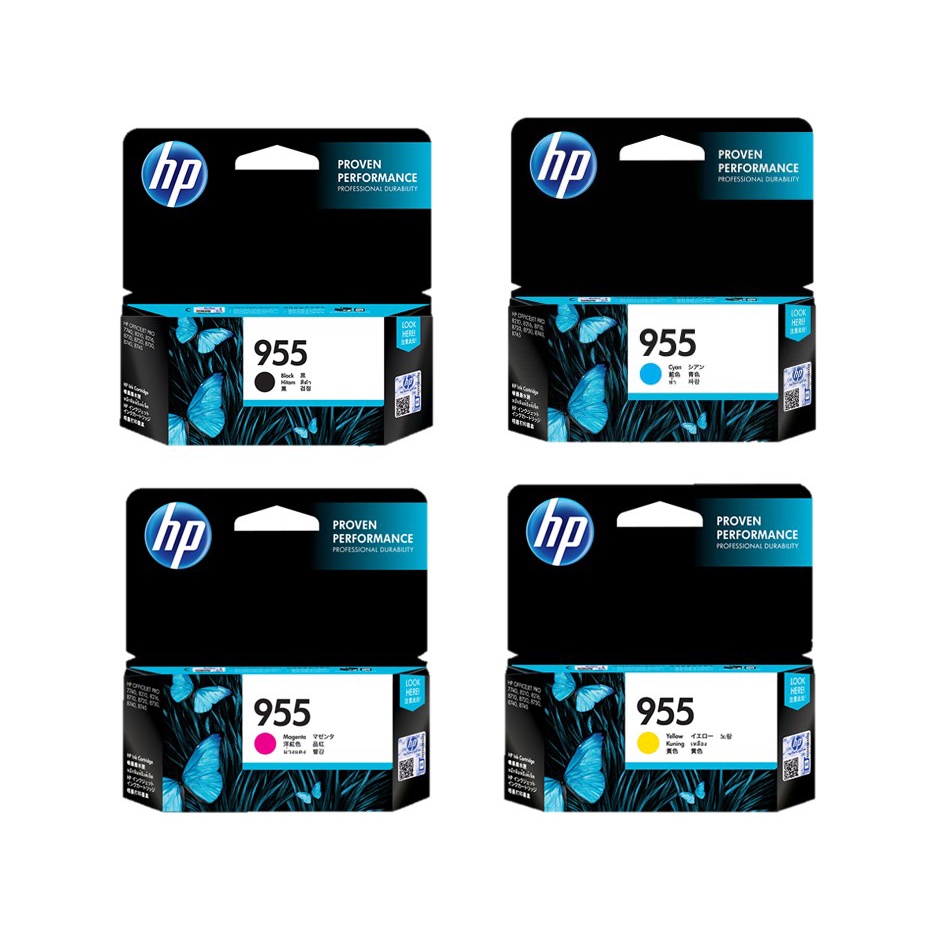 HP NO 955 原廠墨水匣 L0S51AA藍/L0S54AA紅/ L0S57AA黃/ L0S60AA 黑/四色一組