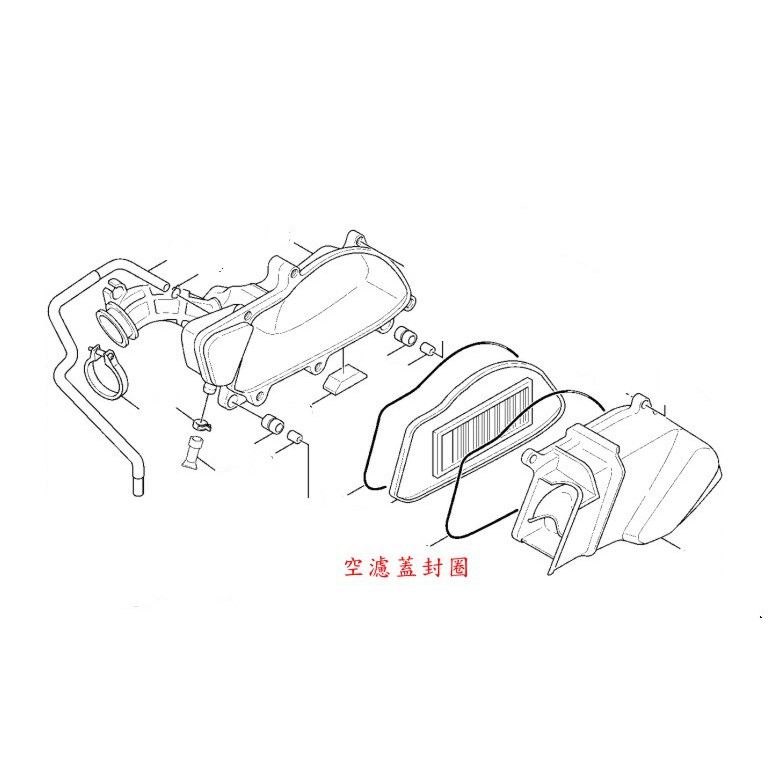 YAMAHA 山葉 原廠 勁戰 新勁戰二.三代 空濾蓋防水封圈