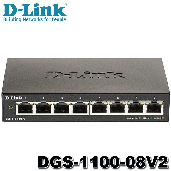 【3CTOWN】含稅 D-Link 友訊 DGS-1100-08V2 Layer 2 Gigabit 簡易網管型交換器