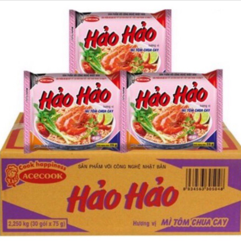 越南🇻🇳整箱團購區 Hao Hao 酸辣蝦味麵 Hot Sour Shrimp Flavour 泡麵