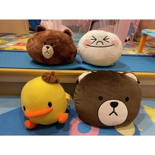 LINE FRIENDS系列 饅頭人 熊大 抱枕 抱枕娃娃 頭枕 布偶 玩偶 娃娃 小雞 熊 兒童娃娃 優質二手 便宜賣