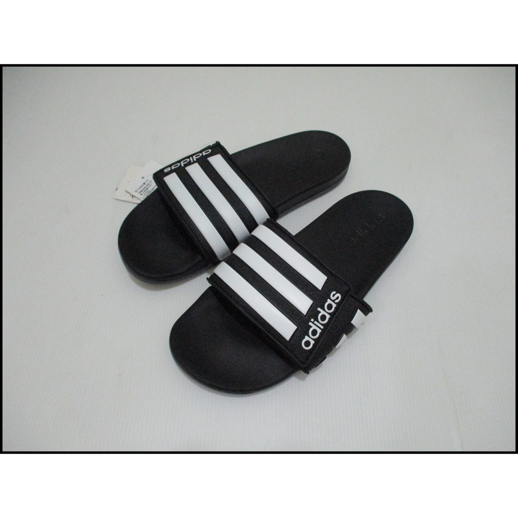 ADIDAS ADILETTE COMFORT ADJ 男/女款 超軟底運動拖鞋 黑色(魔鬼氈) EG1344