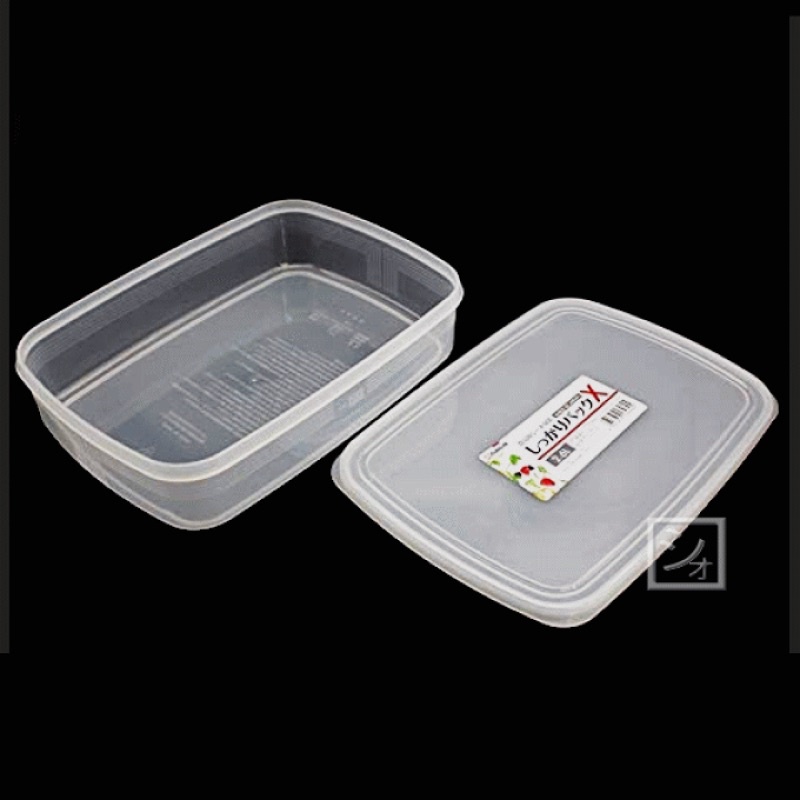 日本製NAKAYA扁型 食物保鮮盒2.6L 保鮮盒