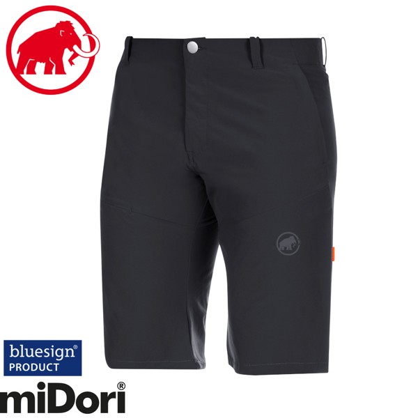 MAMMUT 長毛象 Runbold Shorts男休閒短褲《黑》/1023-00170/運動短褲/機能短褲/悠遊山水