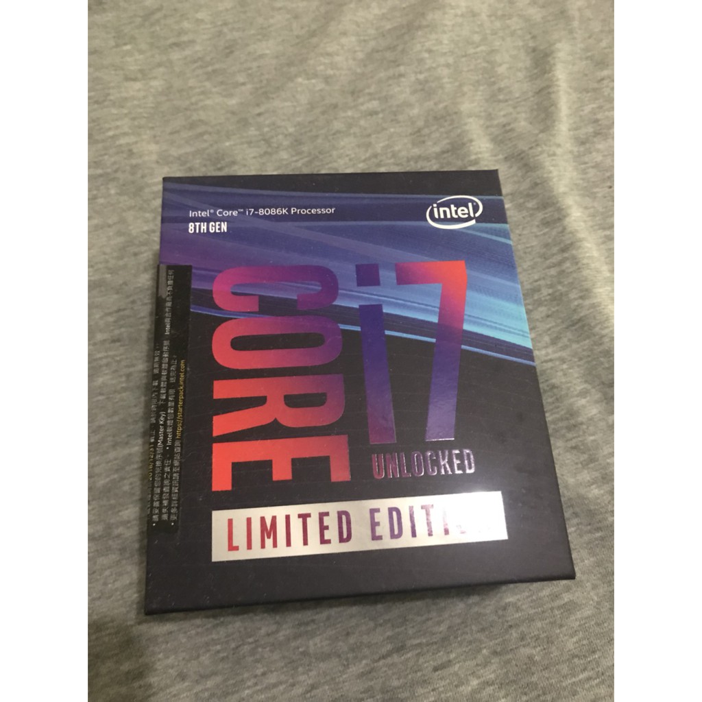 英特爾 Intel i7-8086K CPU 處理器 限量版 周年紀念版 全新未拆封