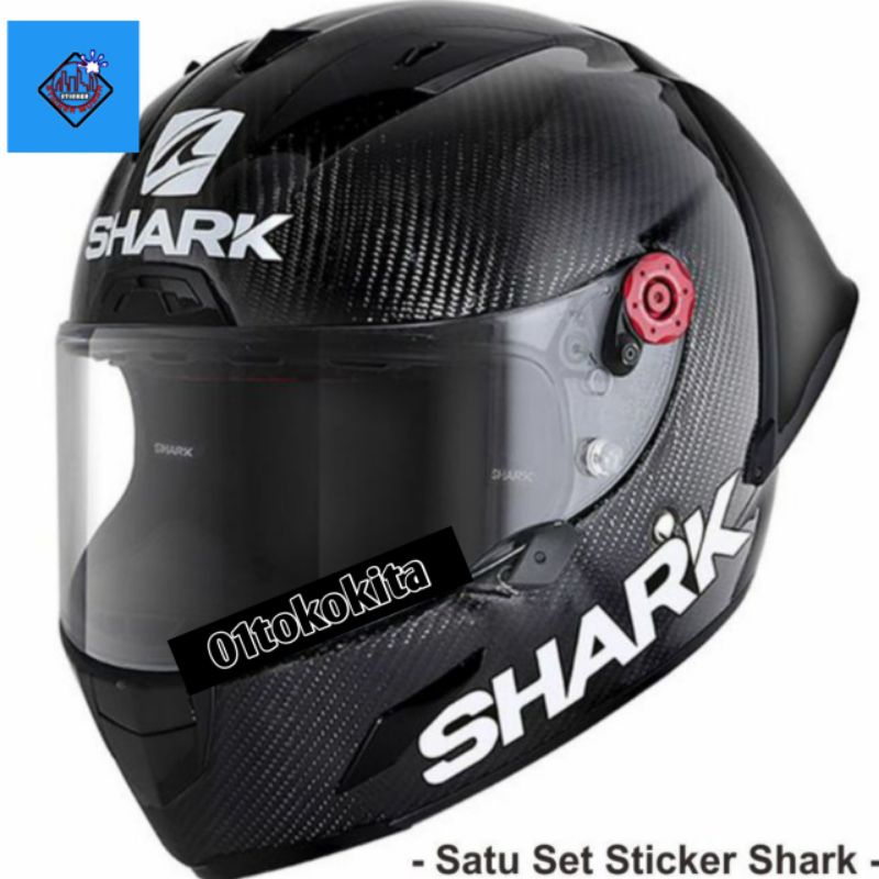 鯊魚頭盔貼紙 1 套貼紙切割頭盔