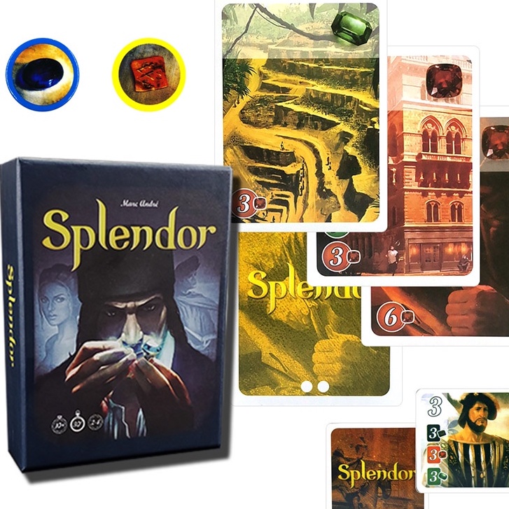 Splendor 璀璨寶石 寶石商人迷你版 紙質籌碼 便攜版 英文版桌遊玩具