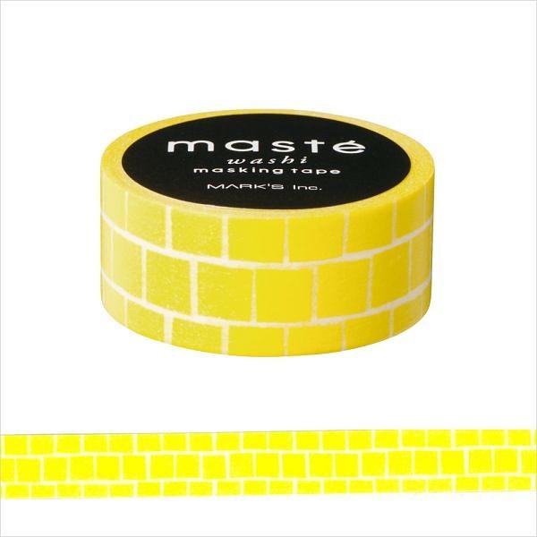 【紙膠帶分裝】日本和紙膠帶 日本品牌 MARK’S maste 磚塊 - 黃 紙膠帶分裝100cm