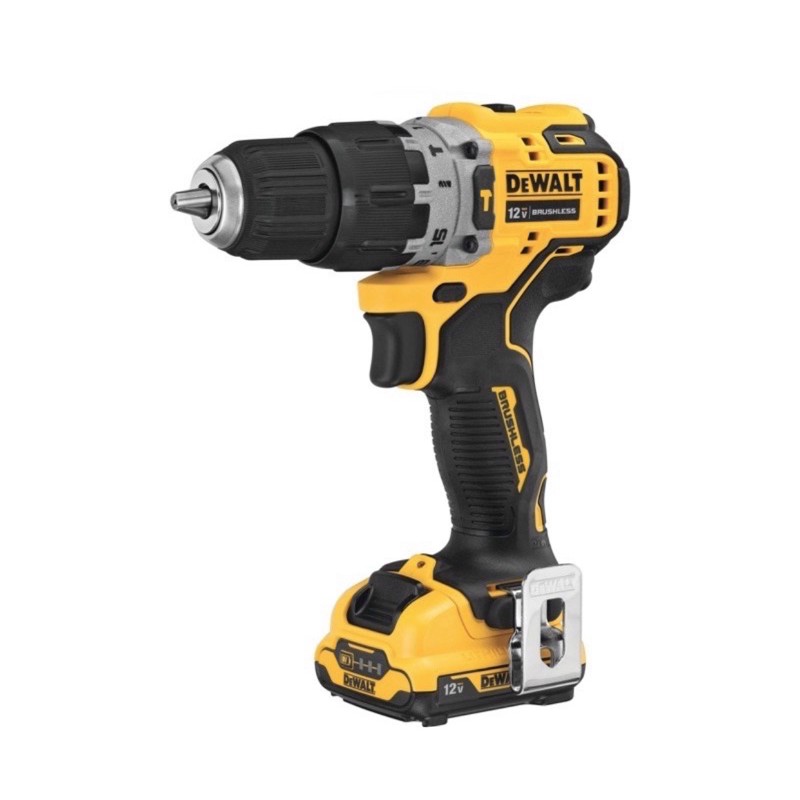 鋰電無刷電鑽｜DEWALT 得偉 DCD706L2 無碳刷震動調扭電鑽 12V 無碳刷充電式夾頭電鑽 （雙電）含稅