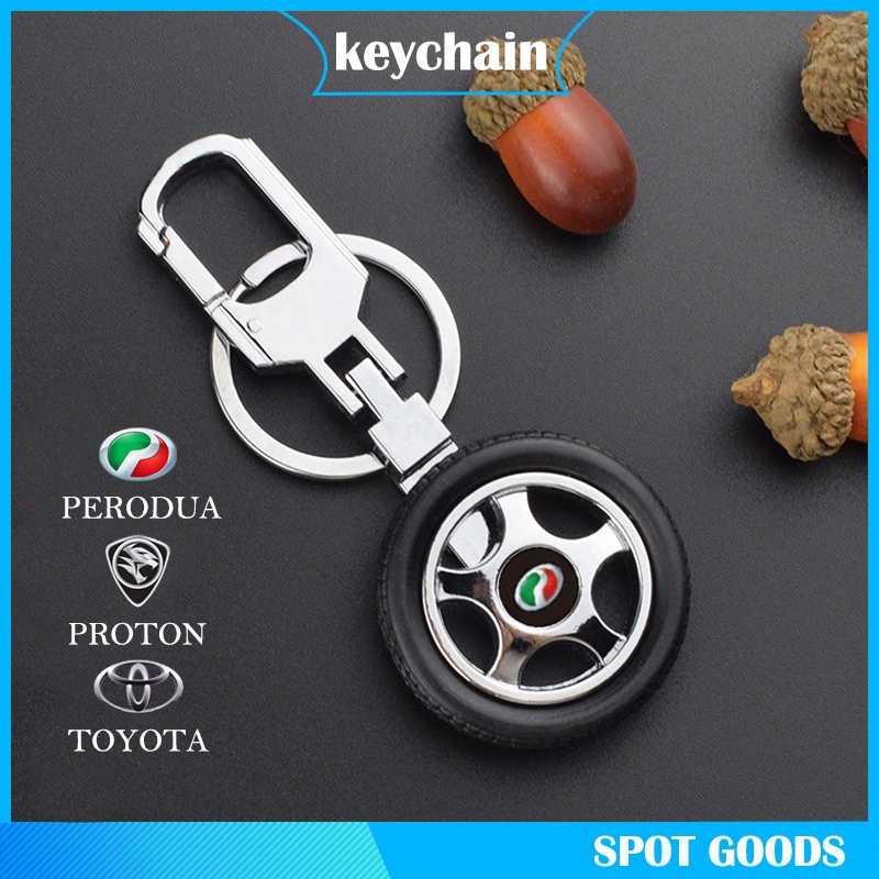 豐田 Rush Wigo Innova Vios 配件的汽車標誌鑰匙扣、輪胎車輪鑰匙圈、汽車造型金屬鑰匙圈