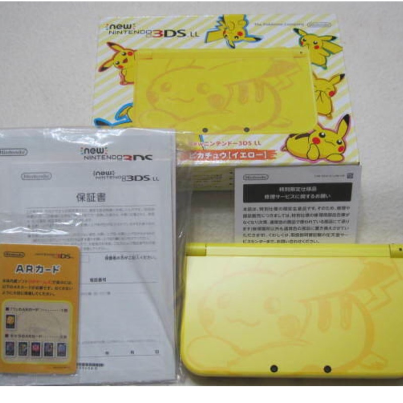 Kentim 玩具城 中古二手new 3ds Ll皮卡丘神奇寶貝寶可夢限量黃色日規掌上主機 蝦皮購物