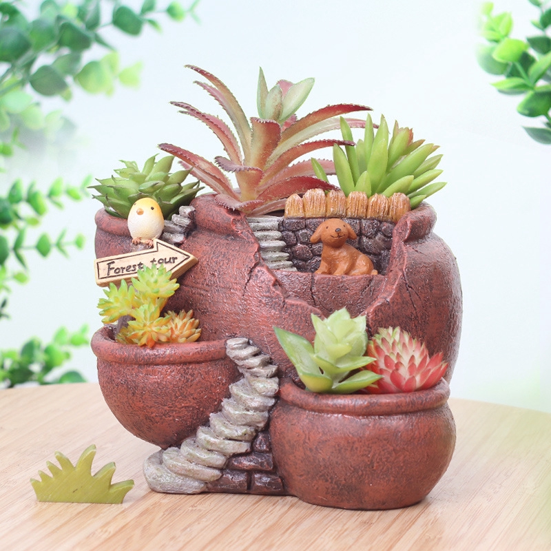 花間集 時光花園 流年復古歐式時光室花器創意多肉植物花盆hpf1 蝦皮購物