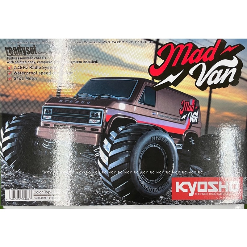 (售完)KYOSHO 京商 1/10 EP 4WD Mk2 MAD VAN 麵包車 •34412T1