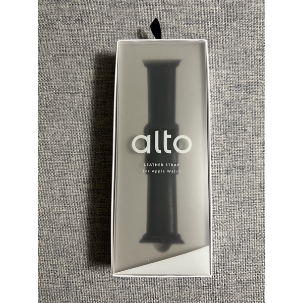 Alto 42/44mm apple watch皮革錶帶（黑）