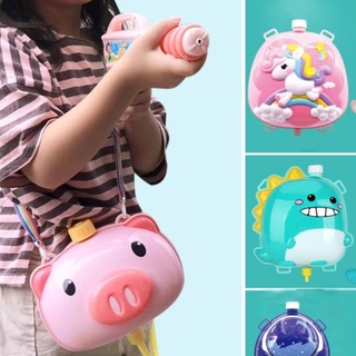現貨《戲水玩具】夏季大容量抽拉式戲水揹包水槍 ♥ 兒童 單肩雙肩 揹包水槍 ♥ 抽拉式 噴水卡通 戲水 玩具 揹包