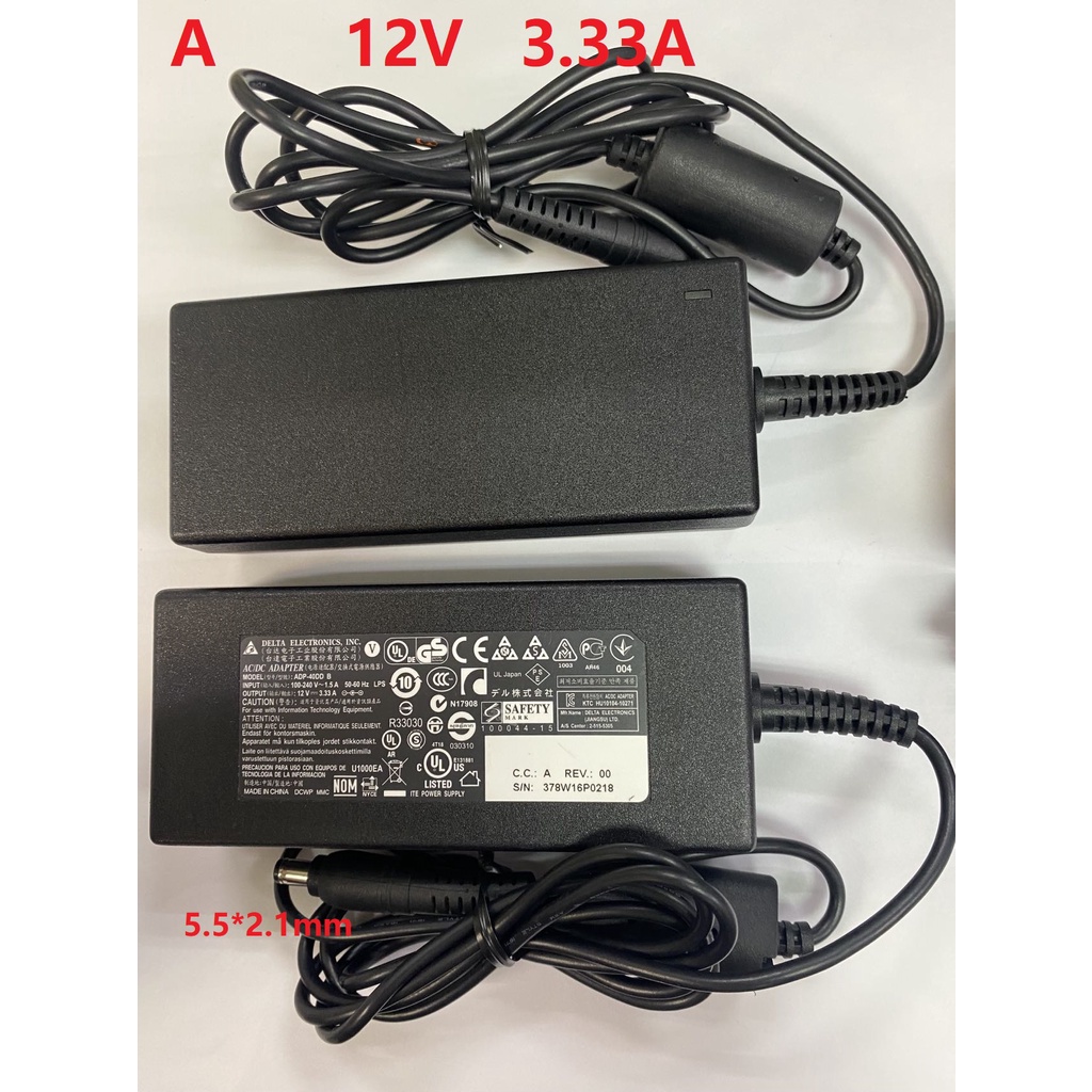 二手 電源供應器/變壓器DELTA   12V 3.33A  ADP-40DD B