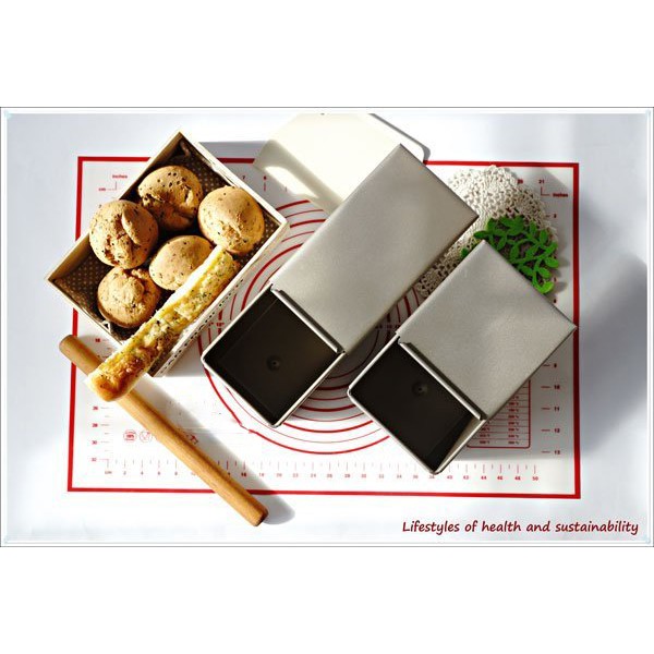 【金屋便利廚房】烘焙系列正方形吐司盒附蓋380g小P麵包機KAISER烤箱超脫不沾
