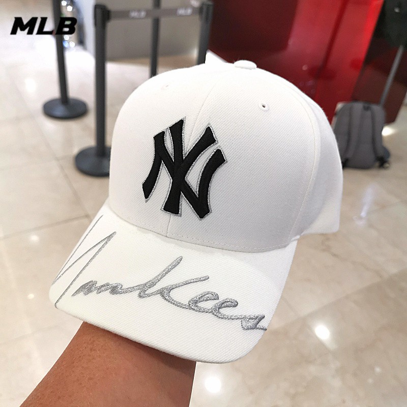 韓國代購mlb 韓國正品mlb帽子棒球帽鴨舌帽ny洋基隊防曬刺繡字母遮陽情侶款可調節 蝦皮購物