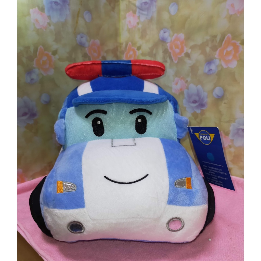正版 POLI 波力 警車 車車 玩偶 造型 抱枕 汽車 玩偶 立體抱枕 救援小英雄波力