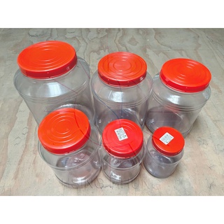 塑膠透明筒 梅子筒 0.5L 1L 2L 3L 4L 5L 8L 透明罐 收納罐 收納桶 零食罐