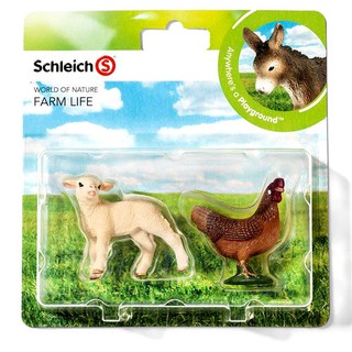 Schleich史萊奇 綿羊&雞 動物模型玩具 兒童幼兒寶寶禮物