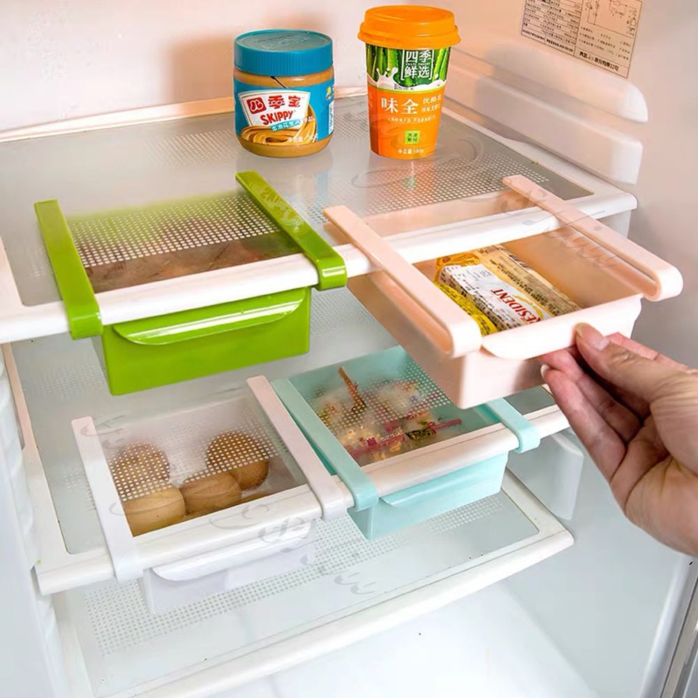 【現貨】--冰箱收納架、冰箱抽屜、夾板收納盒、隔層收納盒、玻璃桌收納盒