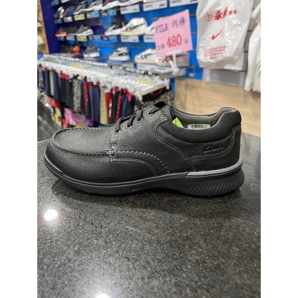 CLARKS UN Donaway Edge 男款 寬楦 休閒鞋 CLM65461C 黑色 皮革