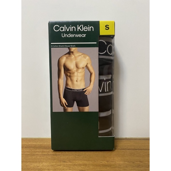 Calvin Klein 凱文克萊 男彈性內褲 純棉平口褲3件組 ck 內褲 boxer Costco 好市多