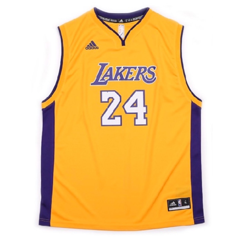 NBA 官網正品 洛杉磯湖人隊 Kobe Bryant 24號 柯比 黃色 青年版 球衣