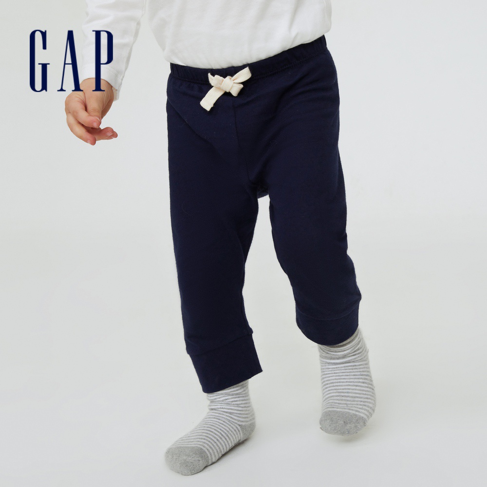 Gap 嬰兒裝 純棉束口長褲 布萊納系列-海軍藍(730084)