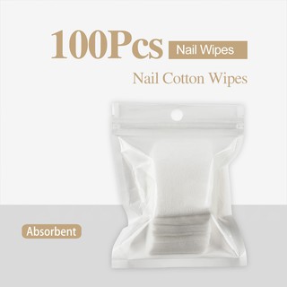100 件裝指甲濕巾餐巾紙用於凝膠拋光劑棉指甲墊紙