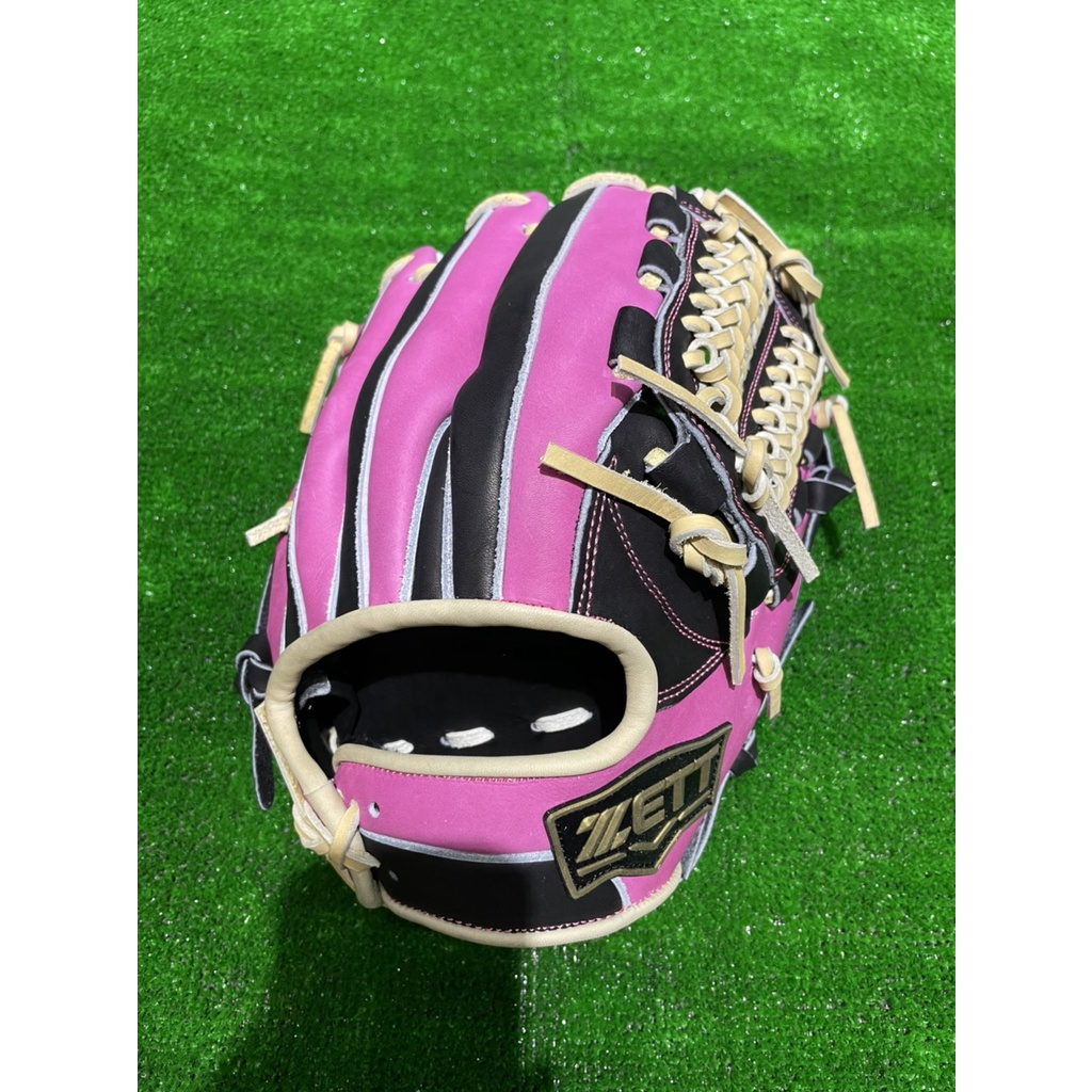 ZETT SPECIAL ORDER 訂製款棒壘球手套特價內野12吋內網L7粉黑配色