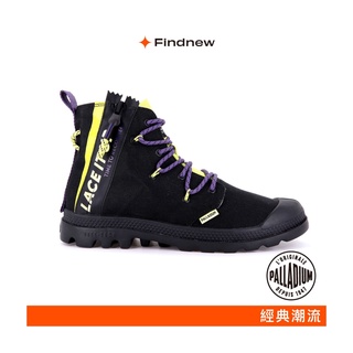 PALLADIUM PAMPA 潮流標語拉鏈高筒休閒 童鞋 黑色 58362-008【Findnew】