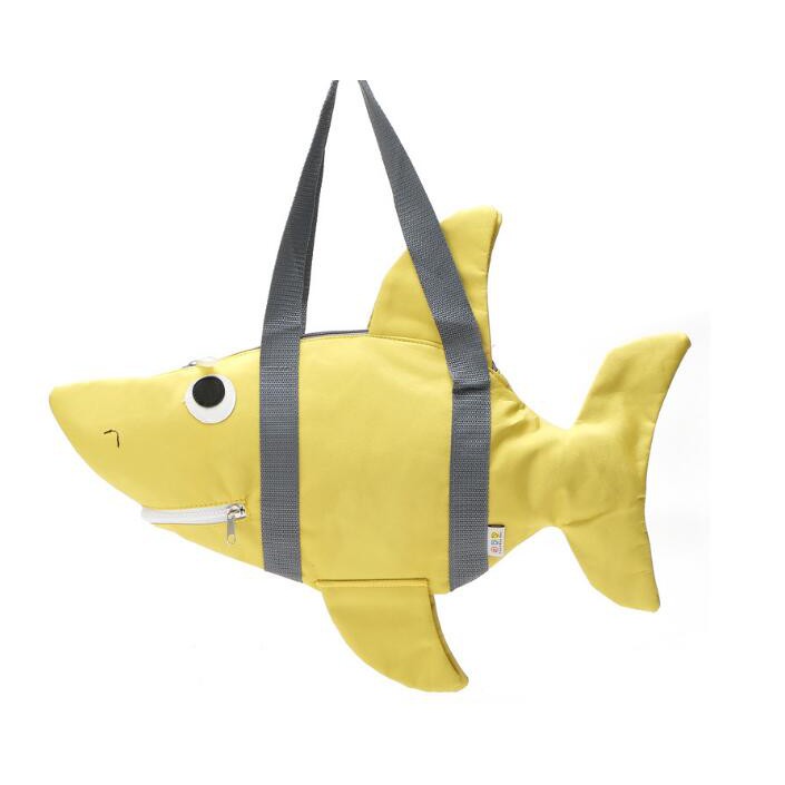 鯊魚 出沒 創意 造型背包 單肩背包 馬卡色系 鯊魚包 學生包 帆布包 手提包 購物袋