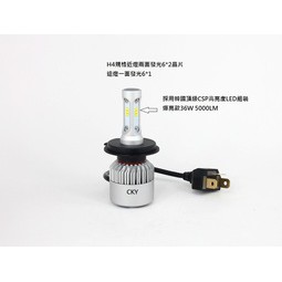 2017爆亮款LED大燈 36W 5000LM H4 HS1 9004/7採用進口CSP高亮度晶片不散光打鳥