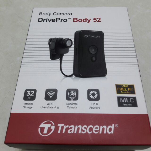 創見Transcend Drivepro Body 52分離式鏡頭穿戴式攝影機 #攝影機#保固至108/12/27