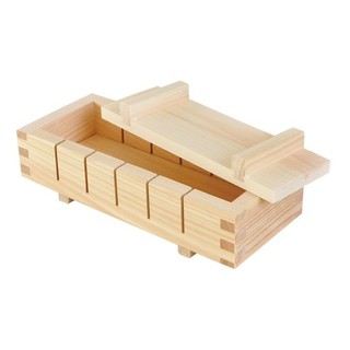 木創 無塗裝原木壓壽司模具 大 (六切) 24.2x10.2xH6cm [偶拾小巷] 日本製
