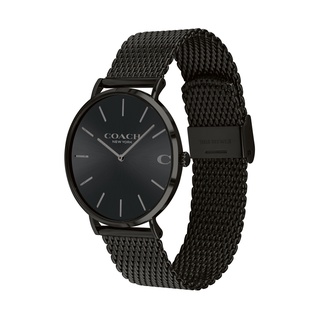 COACH 經典大錶面黑鋼米蘭帶腕錶41mm(14602148)