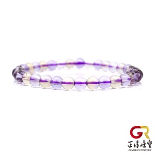紫黃晶 冰種紫黃晶 6mm 紫黃晶手珠 日本彈力繩 正佳珠寶