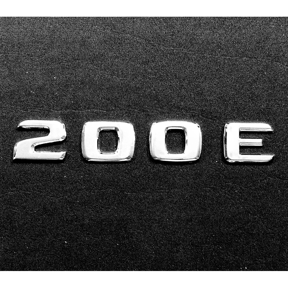 圓夢工廠 Benz W124 200E 1985~1995 改裝 鍍鉻銀 後車箱尾門字標 標誌 字貼 字型同原廠款式