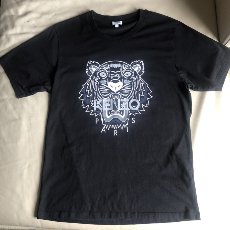 保證正品 KENZO 黑色 經典老虎頭 短袖T恤 短T size L