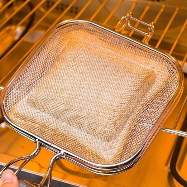 吐司三明治神器【三明治烤網】烤箱專用食品不銹鋼麵包烤網《JAY》